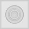 Ekena Millwork Standard Sedgwick Bullseye Rosette With Rounded Edge, 4"W x 4"H x 3/4"P ROSP040X040X075SDG04 - alternate 2